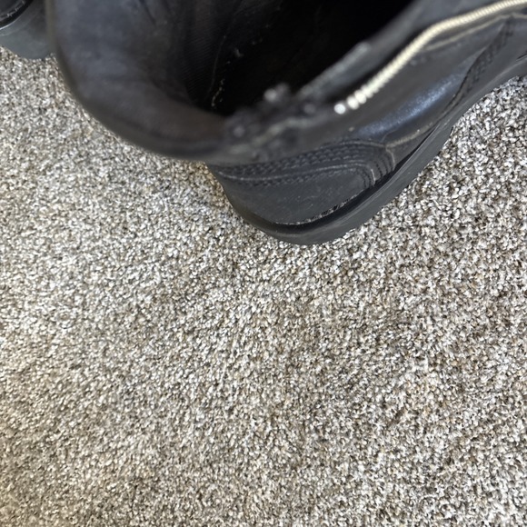 Harley Davidson 10 1/2  Motorcycle Boots Leather Black Mens Size 10.5M Damage - Picture 15 of 16